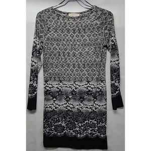 Michael Kors‎ Snake Print Tunic Shift Dress Stretchy Small Long Sleeve